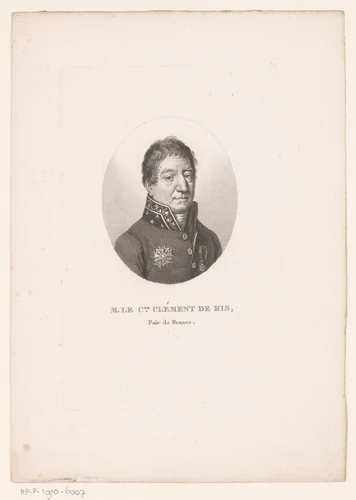 Portret van baron Clément de Ris by Ambroise Tardieu, print, 1820-1821