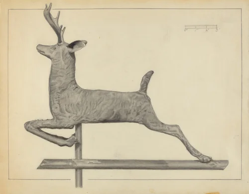 Deer Weather Vane by Salvatore Borrazzo, index of american design, 1938