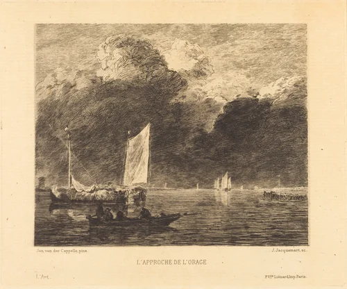 L'Approche de l'Orage (The Storm's Approach) by Jules-Ferdinand Jacquemart
Jan van de Cappelle, print, 1875