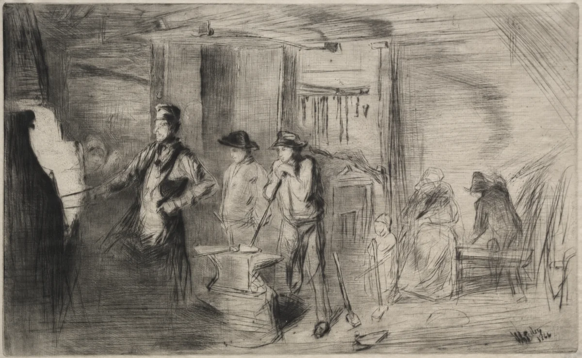 The Forge by James McNeill Whistler, print, 1866