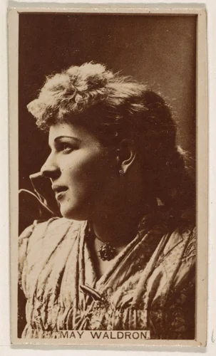 May Waldron, from the Actresses series (N245) issued by Kinney Brothers to promote Sweet Caporal Cigarettes by Kinney Brothers Tobacco Company, photograph, 1890