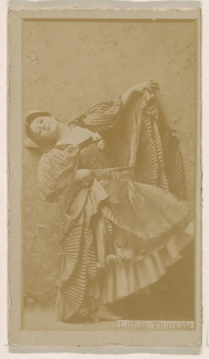 Lillian Thurgate, from the Actresses series (N245) issued by Kinney Brothers to promote Sweet Caporal Cigarettes by Kinney Brothers Tobacco Company, photograph, 1890