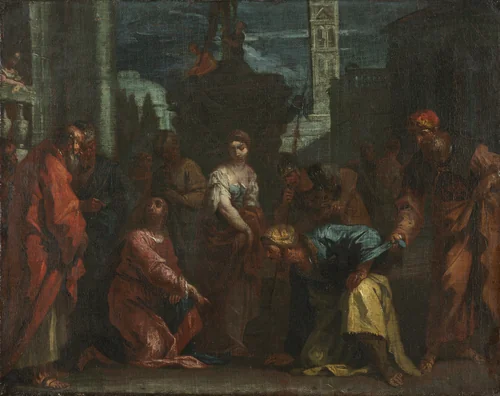Christ and the Woman Taken in Adultery by Sebastiano Ricci, painting, 1725-1775