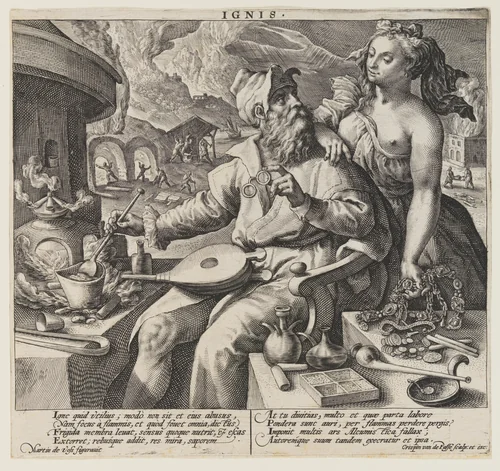 Ignis (Fire), from The Elements by Maerten de Vos, print, 1600