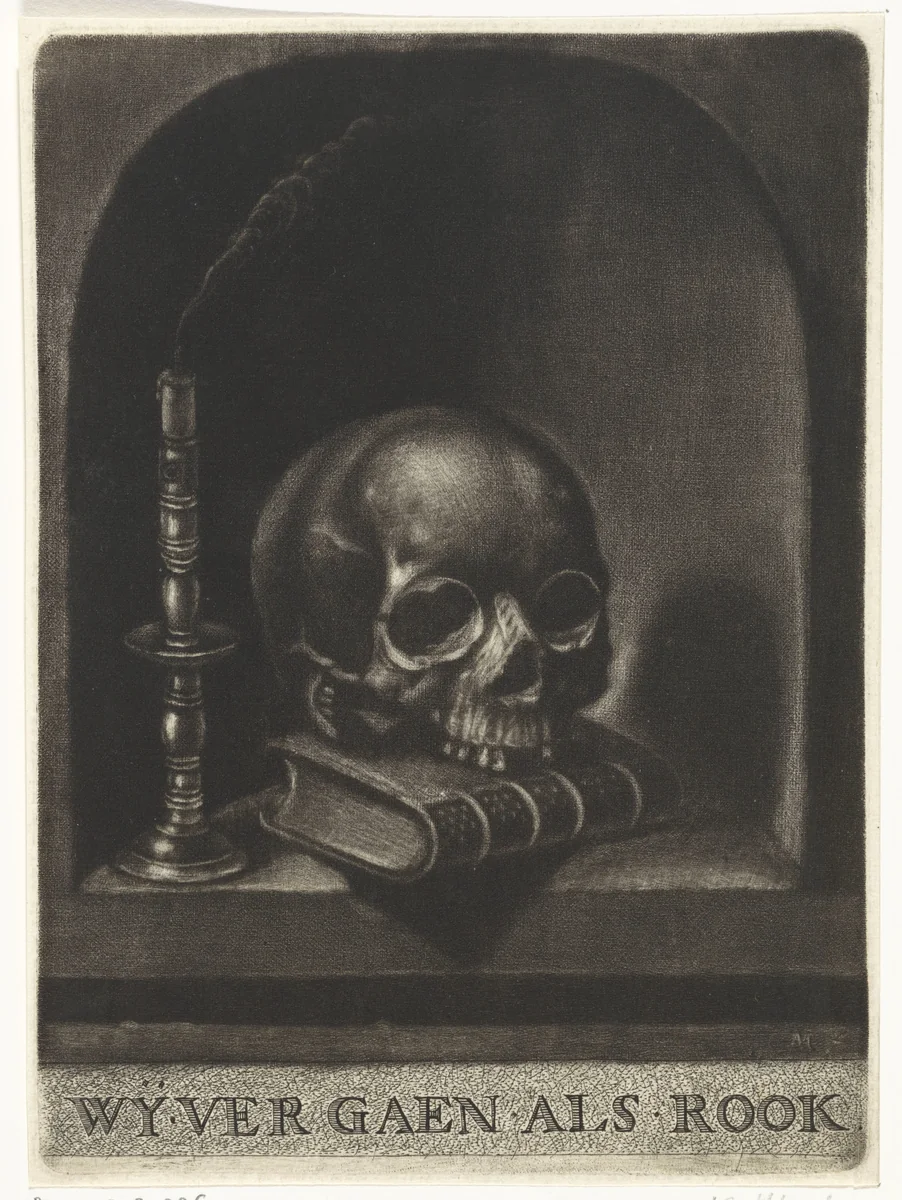 Allegory of Transience by Harmen de Mayer, print, 1651-1701
