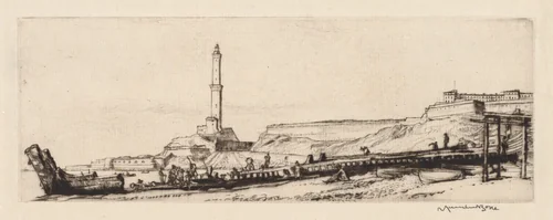 The Langterna, Genoa by Muirhead Bone, print, 1912-1916