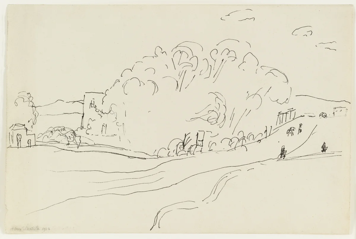 Paysage près de Tanger by Henri Matisse, drawing, 1912