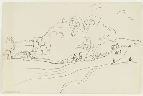 Paysage près de Tanger by Henri Matisse, drawing, 1912