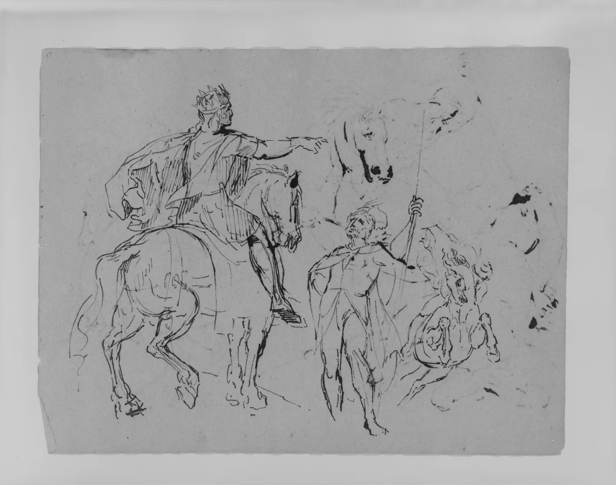 (From Sketchbook) by Thomas Sully, artwork, 1810-1820