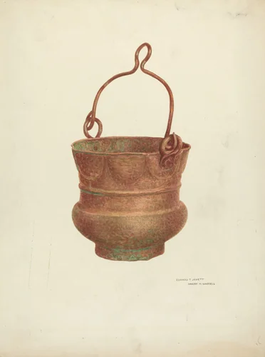 Holy-Water Bucket by Edward Jewett, index of american design, 1938-1940