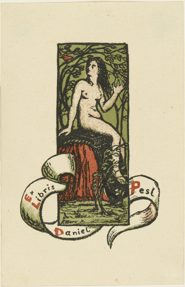 Bookplate Daniel Pesl I (Exlibris Daniel Pesl I) by Franz Marc, print, 1901
