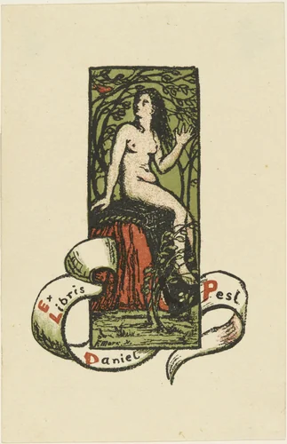 Bookplate Daniel Pesl I (Exlibris Daniel Pesl I) by Franz Marc, print, 1901
