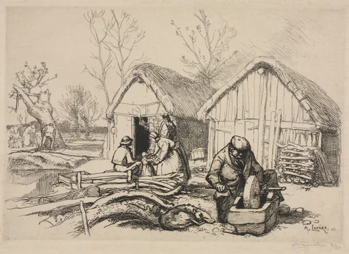 The Woodcutter’s House (Vendée) by Auguste Louis Lepère, print, 1915