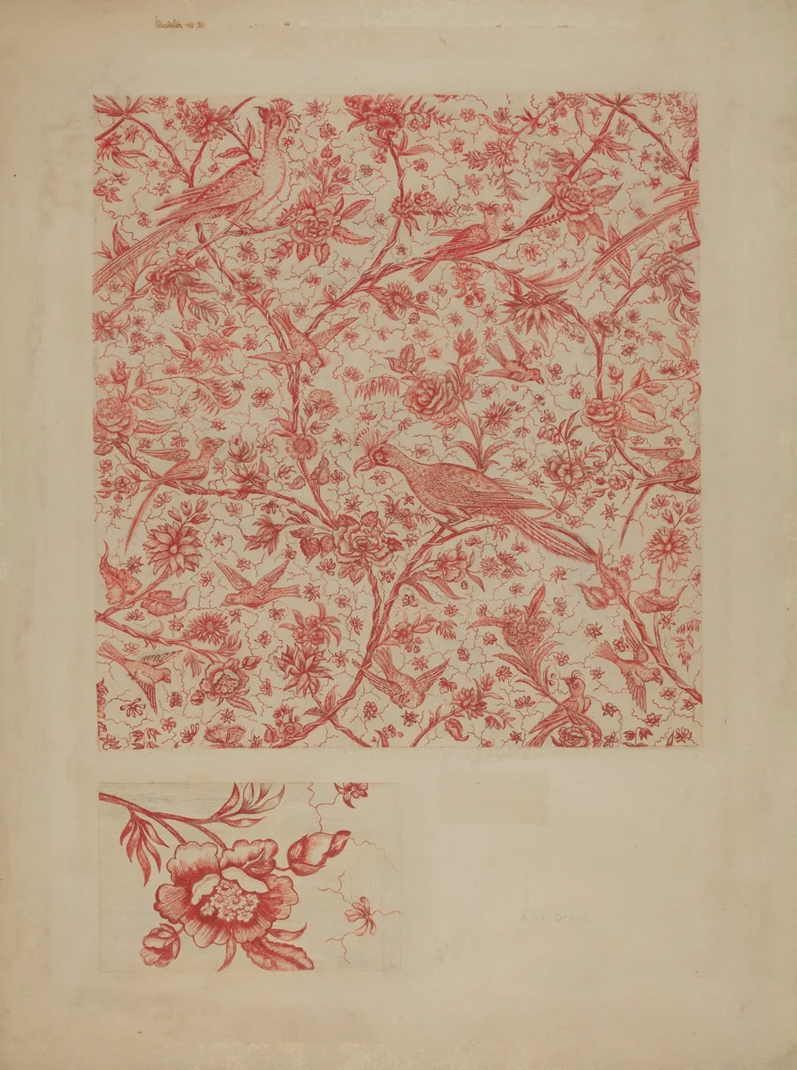 Bed Curtain by Alice Braun, index of american design, 1941