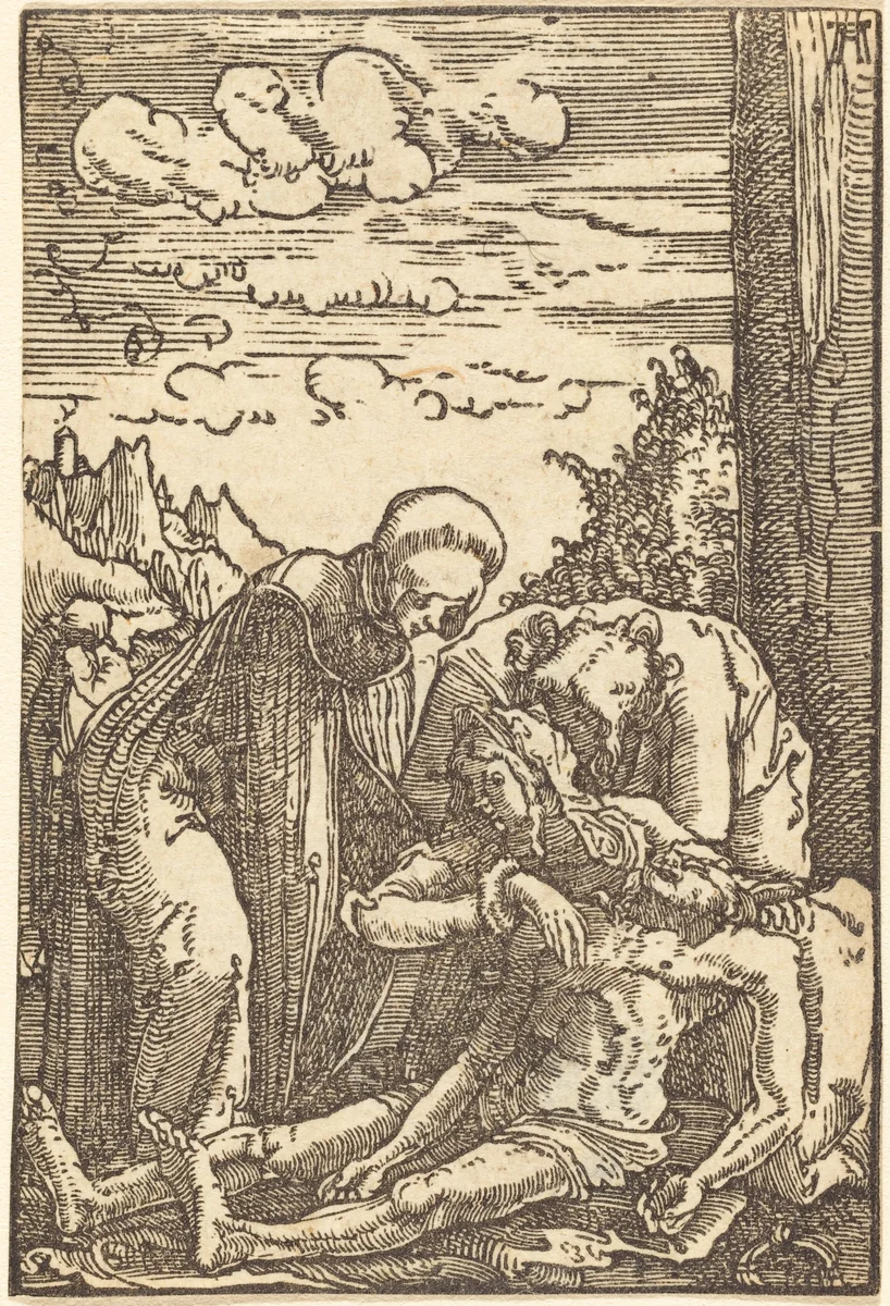 The Lamentation of Christ by Albrecht Altdorfer, print, 1513