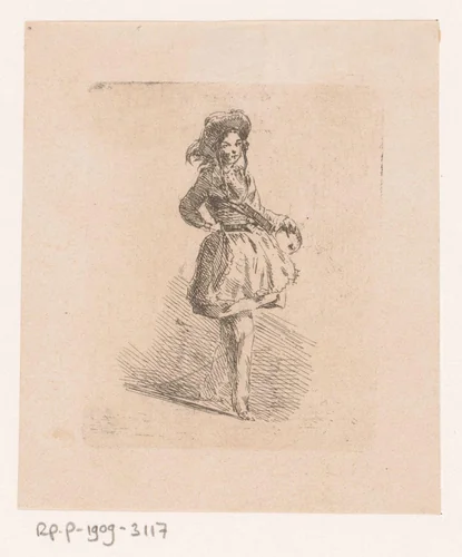 Marketentster by Florent Nicolas Crabeels, print, 1839-1879