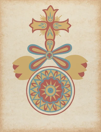 Santa Barbara Mission Doorway Design from the portfolio "Decorative Art of Spanish California" by American 20th Century, index of american design, 1935-1942