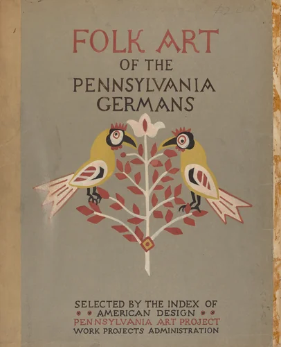 Study for Portfolio Cover: "Folk Art of Rural Pennsylvania" by American 20th Century, index of american design, 1935-1942