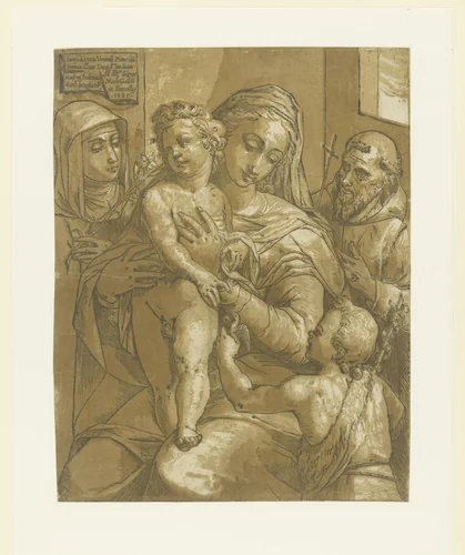Maria met het Christuskind by Unknown, print, 1585