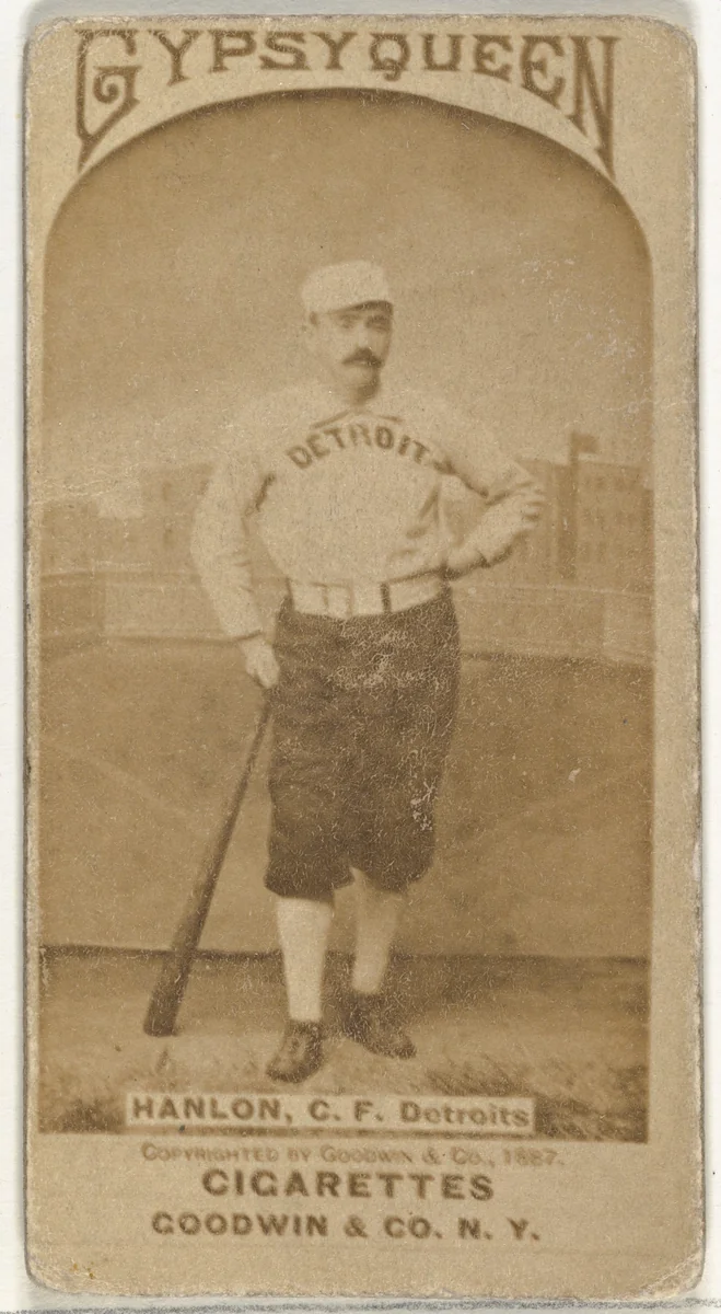 Edward Hugh "Ned" Hanlon, Center Field, Detroit Wolverines, from the Old Judge series (N172) for Old Judge Cigarettes by Goodwin & Company, photograph, 1887