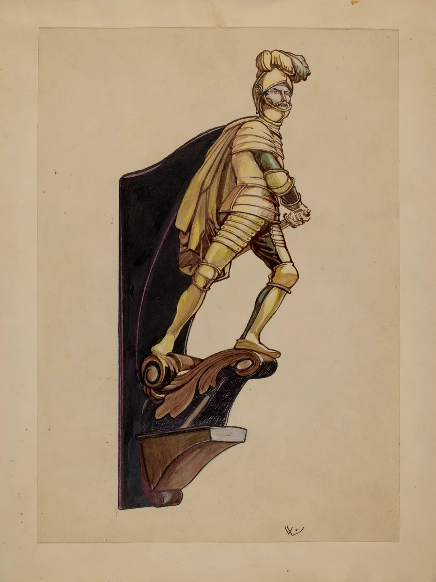 Figurehead by American 20th Century, index of american design, 1935-1942