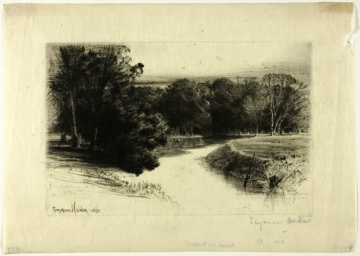 A Sunset in Ireland by Francis Seymour-Haden, print, 1863