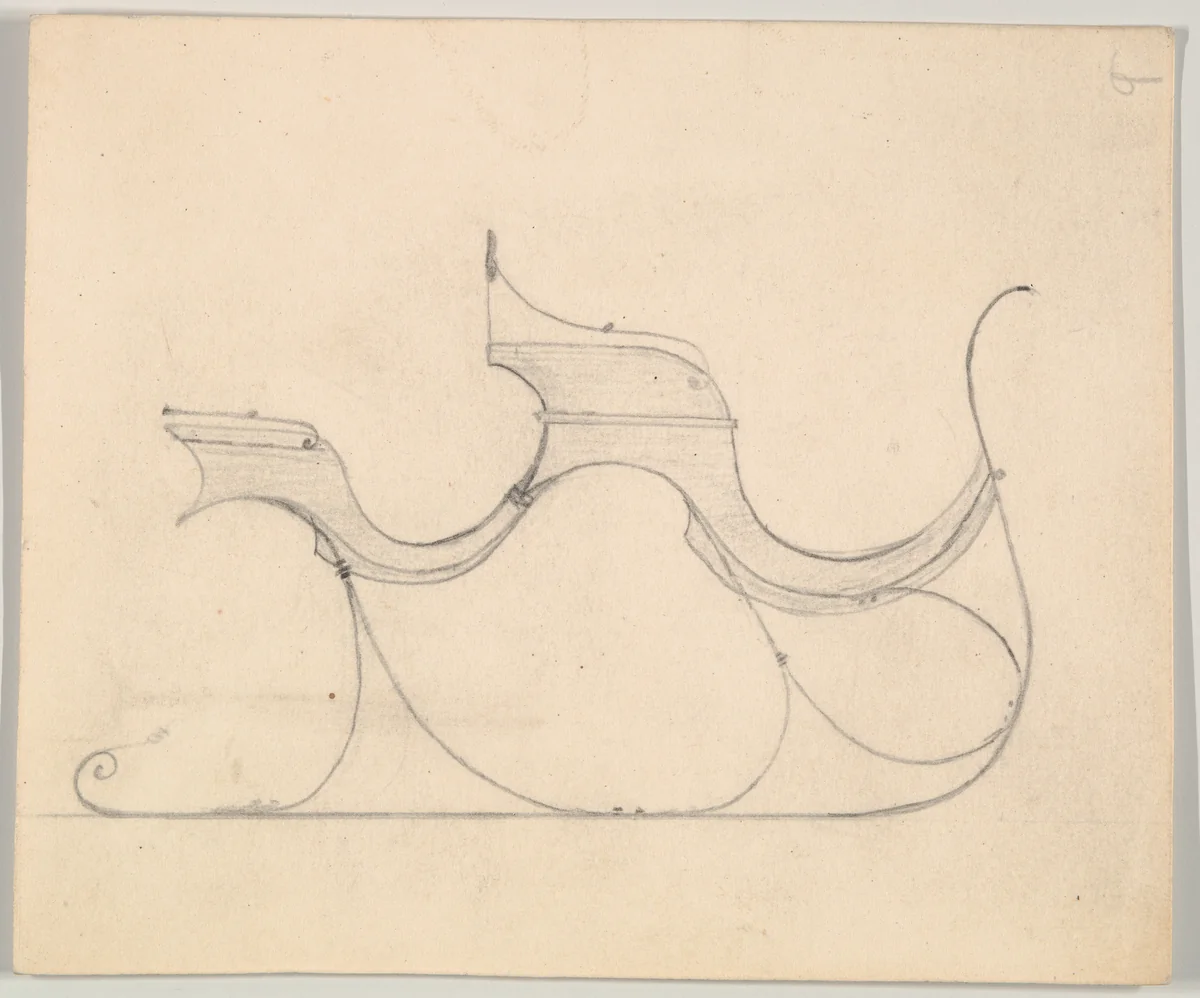 Sleigh (unnumbered) by Brewster & Co., drawing, 1877