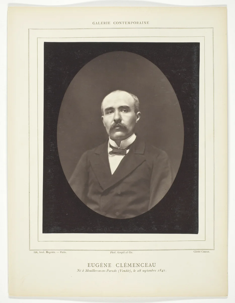 Eugène Clémenceau by Etienne Carjat, photograph, 1871-1879