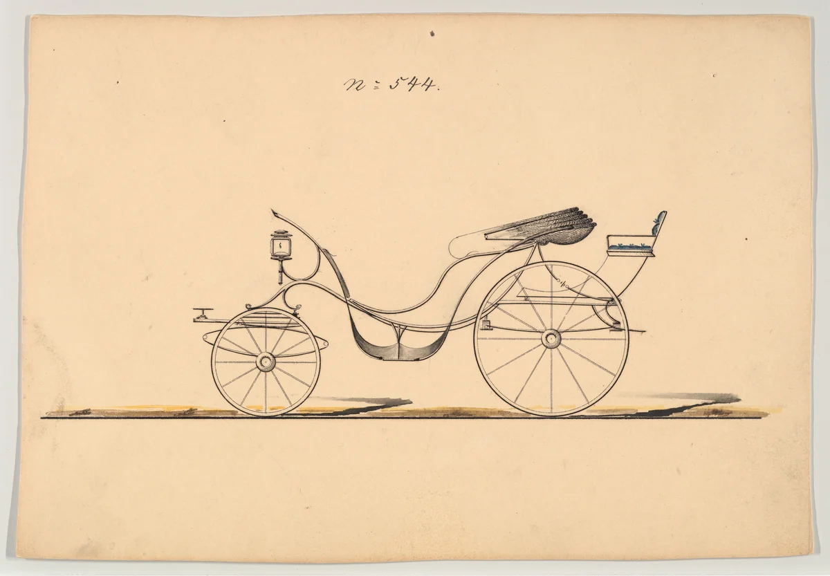 Phaeton #544 by Brewster & Co., drawing, 1855-1865