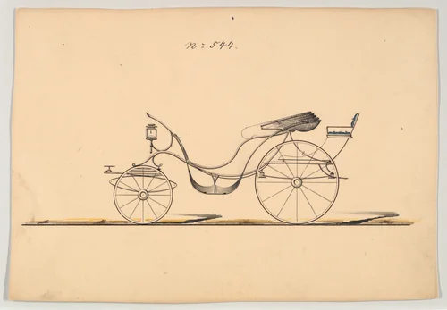 Phaeton #544 by Brewster & Co., drawing, 1855-1865