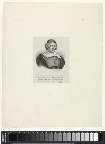 Portret van Casparus Barlaeus by anonymous, print, 1822-1845