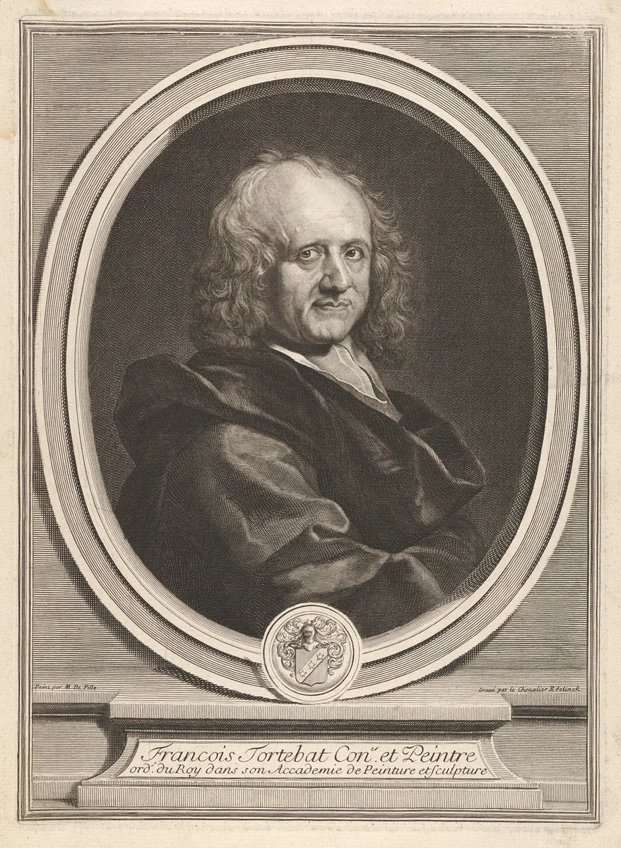 François Tortebat by Gérard Edelinck, print, 1655-1707