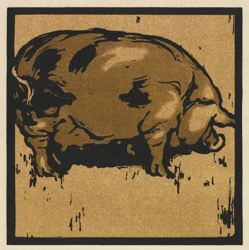 The Square Book of Animals: The Learned Pig by William Nicholson, print, 1899