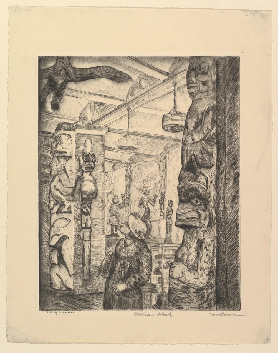 Indian Hall by Mortimer Borne, print, 1935-1943