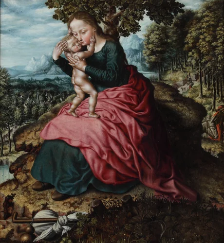Rest on the Flight into Egypt, c. 1550 by Catharina van Hemessen, painting, 1550