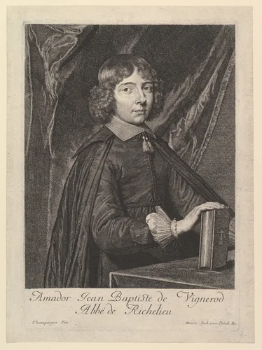 Amador Jean-Baptiste de Vignerod, abbe de Richelieu by Jean Morin, print, 1605-1650