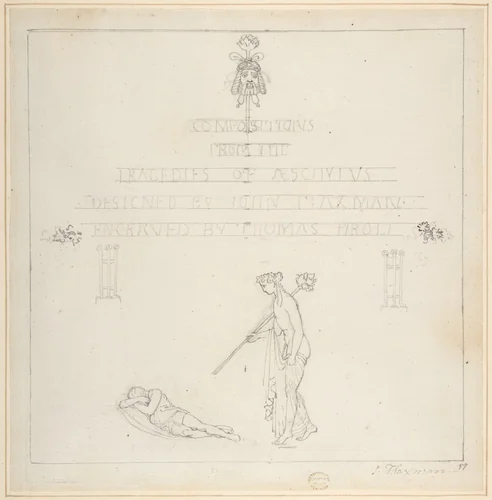Sketch for the Title-Page of an Edition of Aeschylus by John Flaxman, drawing, 1793