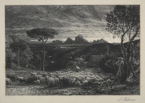 Opening the Fold by Samuel Palmer, print, 1880
