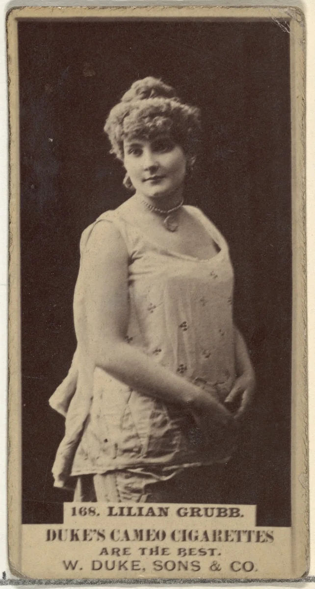 Card Number 168, Lilian Grubb, from the Actors and Actresses series (N145-5) issued by Duke Sons & Co. to promote Cameo Cigarettes by W. Duke, Sons & Co., photograph, 1880-1889