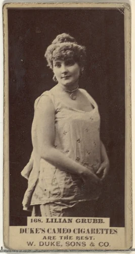 Card Number 168, Lilian Grubb, from the Actors and Actresses series (N145-5) issued by Duke Sons & Co. to promote Cameo Cigarettes by W. Duke, Sons & Co., photograph, 1880-1889