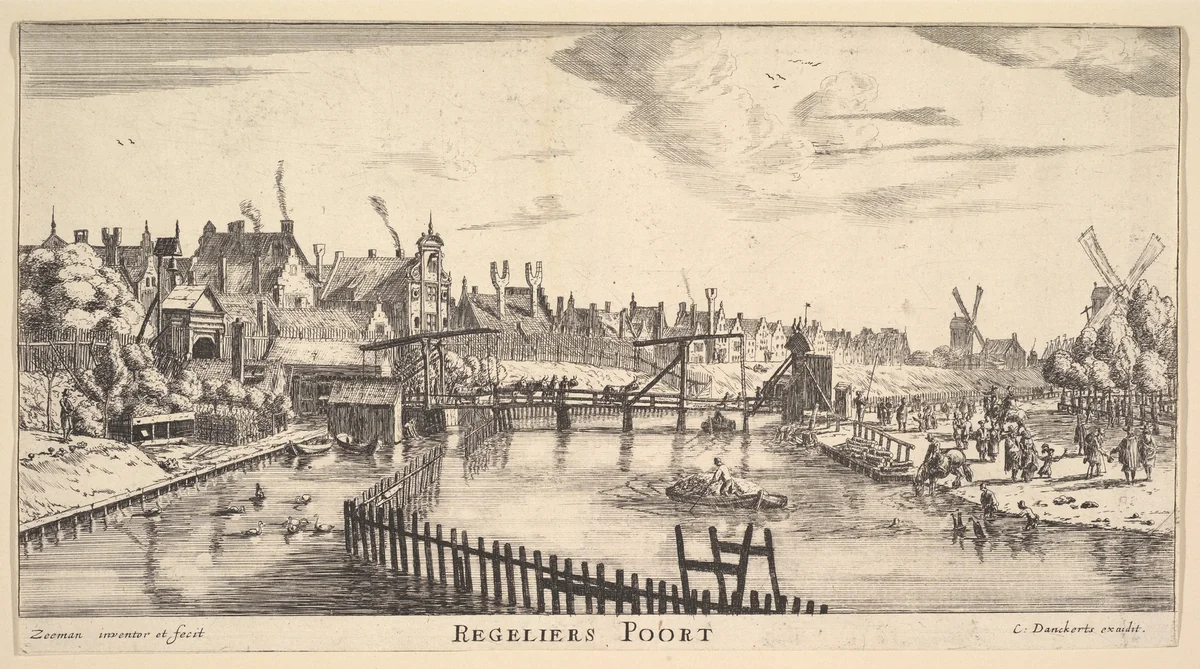 Regeliers Poort by Reinier Nooms, print, 1635-1668