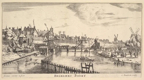 Regeliers Poort by Reinier Nooms, print, 1635-1668
