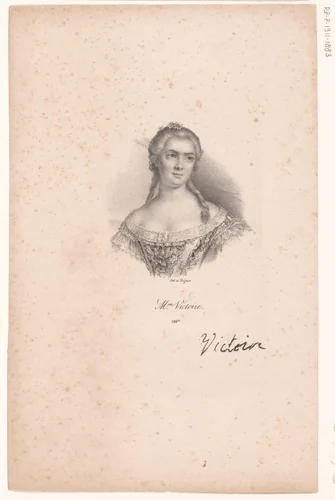 Portret van Victoire van Frankrijk by anonymous, print, 1818-1842