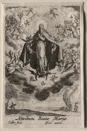 The Life of the Virgin: The Attributes of the Virgin by Jacques Callot, print, 1628-1639