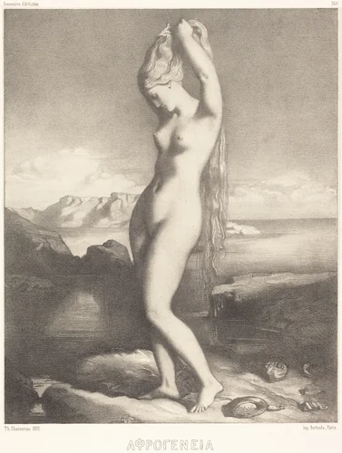 Venus Anadyomene by Théodore Chassériau, print, 1841-1842
