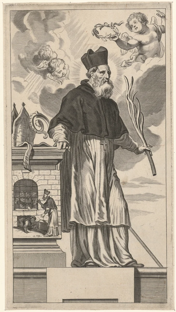 H. Albinus van Angers by Theodor Matham, print, 1615-1676