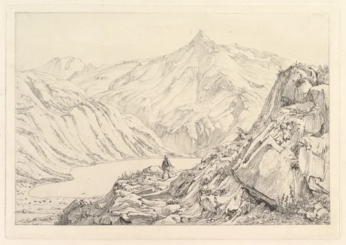Bockhart Lake (Der Bockhardsee) by Johann Christoph Erhard, print, 1810-1822
