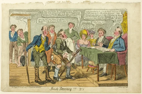 Irish Decency ! ! ! no. 1 by George Cruikshank, print, 1819