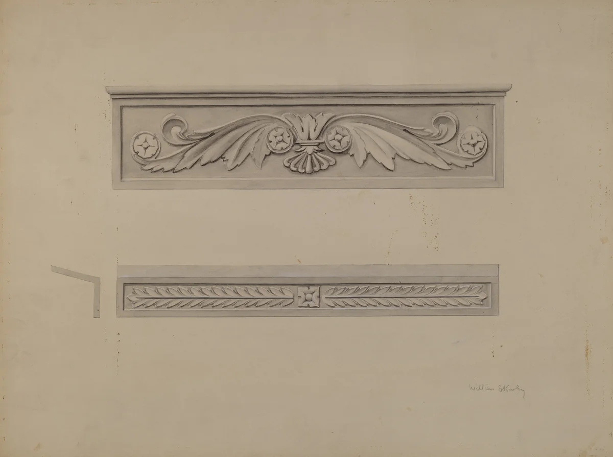 Cast Iron Window Lintel by William Kerby, index of american design, 1937