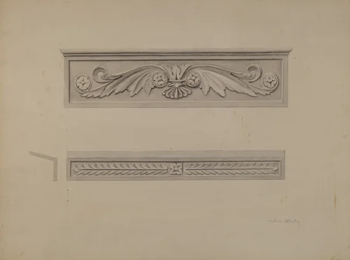 Cast Iron Window Lintel by William Kerby, index of american design, 1937